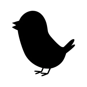 Black Bird Silhouette Vector Icon