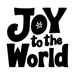 Joy to the World Typography Illustration