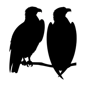 Silhouette Eagles - Pair of Birds
