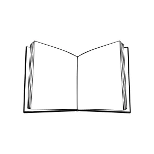 Open Book Sketch - Minimalist Design