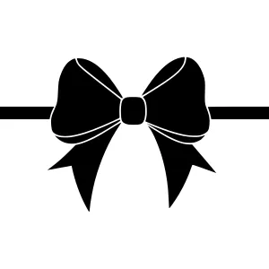 Black Bow Tie Icon - Simple Vector Illustration