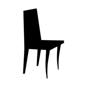Black Chair Silhouette Vector Icon