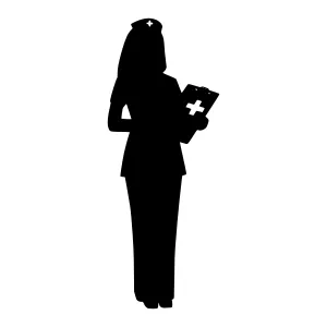 Nurse Silhouette Medical Icon