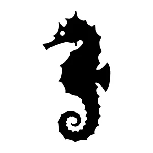 Silhouette Seahorse Graphic Vector Illustration