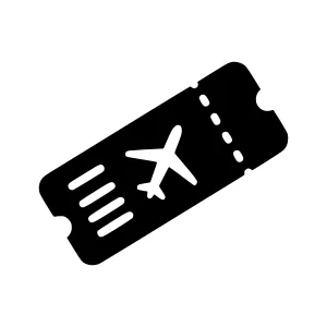 Airplane Ticket Icon - Travel Vector