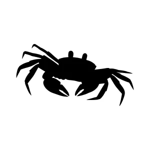 Black Crab Silhouette Vector Graphic