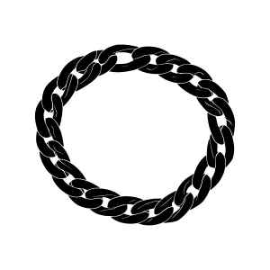 Black Chain Bracelet Vector Illustration