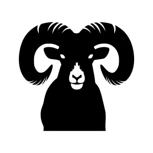 Silhouette Ram Head Graphic Icon