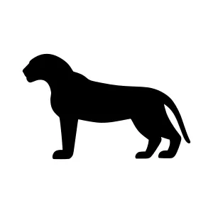 Black Panther Silhouette Vector Icon
