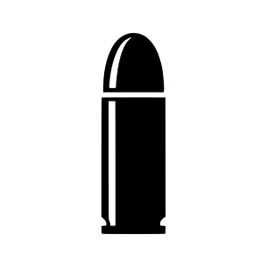 Black Bullet Head Silhouette Icon