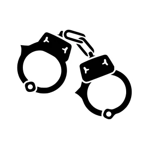 Black Handcuffs Silhouette