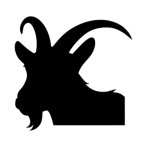 Silhouette Goat Head Graphic Icon