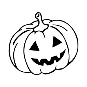 Black Silhouette Halloween Pumpkin