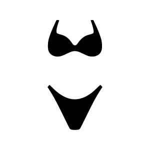 Black Swimsuit Icon - Bra & Bottom