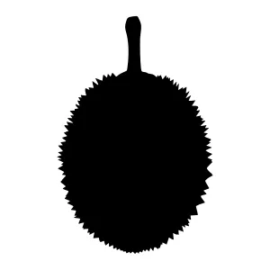 Durian Silhouette Vector Graphic