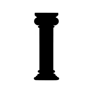 Black Column Silhouette Vector Graphic