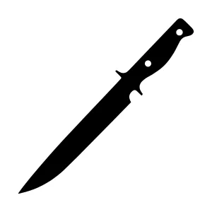 Knife Icon - Black Silhouette