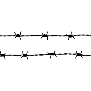 Black Wire Fence Pattern - Minimalist Graphic