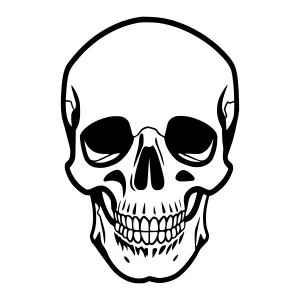 Black Silhouette Skull Graphic
