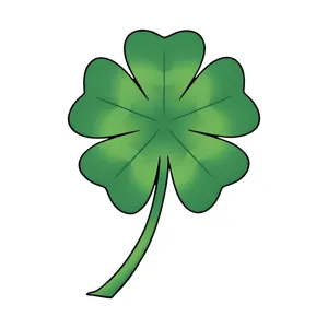Cartoon Shamrock - Four Leaf Clover Illustration