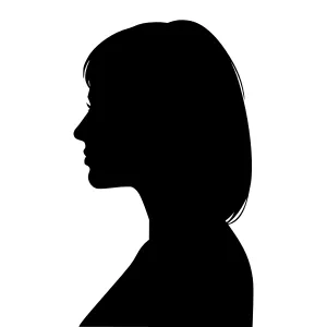 Silhouette Woman Profile - Minimalist Vector