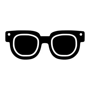 Black Sunglasses Icon - Vector Illustration