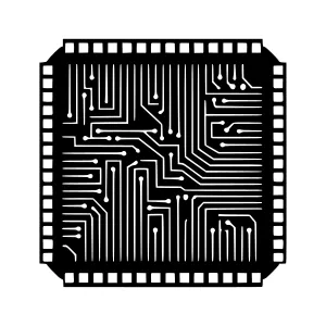 Circuit Board Icon - Vector Illustration