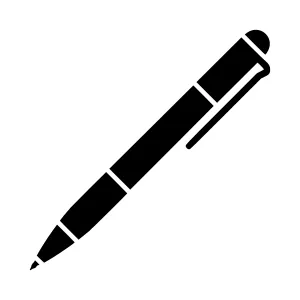Black Pen Icon - Vector Illustration