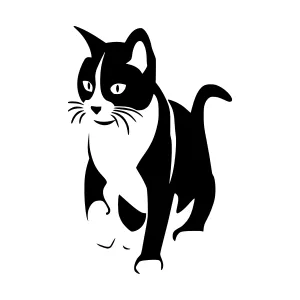 Black Cat Silhouette Vector Illustration