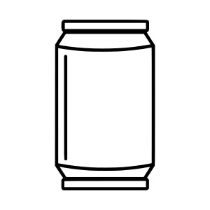 Soda Can Line Art Icon