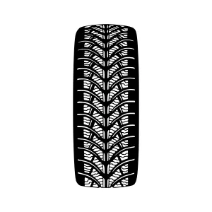 Black Tire Vector Illustration
