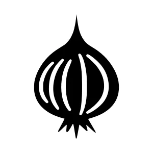 Black Onion Icon - Simple Vector Illustration