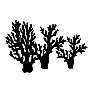 Black Coral Silhouette Vector Illustration