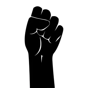 Black Fist Symbol Vector Illustration