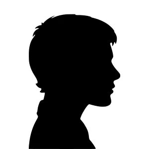 Silhouette Portrait - Young Man Profile