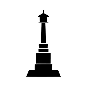 Black Lighthouse Silhouette Icon