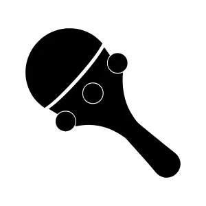 Baby Rattle Icon - Simple Silhouette