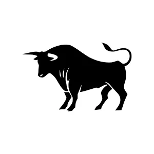Bull Silhouette Vector Graphic