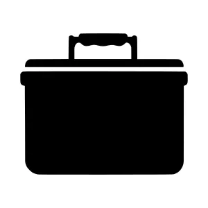 Cooler Icon - Simple Black Silhouette