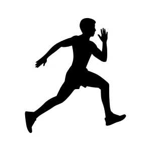 Running Silhouette - Athletic Runner Vector