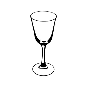 Elegant Wine Glass Silhouette