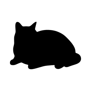 Black Rabbit Silhouette Vector Illustration