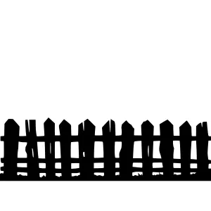 Silhouette Fence - Minimalist Black & White