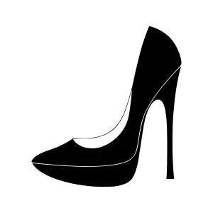 Black High Heel Shoe Silhouette