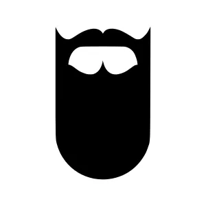 Silhouette Beard Icon - Minimalist Design