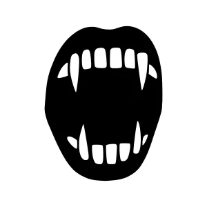 Vampire Teeth - Black Silhouette