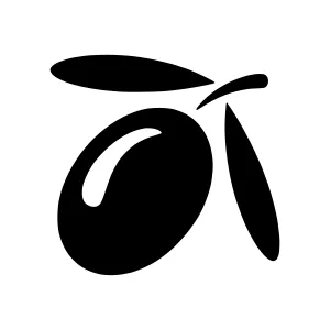 Black Olive Icon - Minimalist Vector Illustration