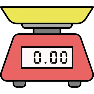 Kitchen Utensil Scale Icon vector Design illustration