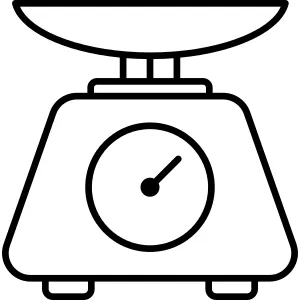 Kitchen Utensil Scale Icon vector Design illustration