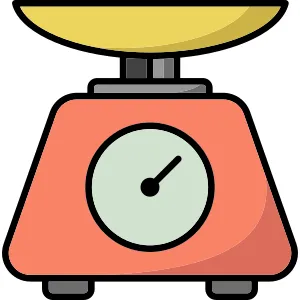 Kitchen Utensil Scale Icon vector Design illustration